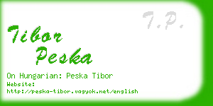 tibor peska business card